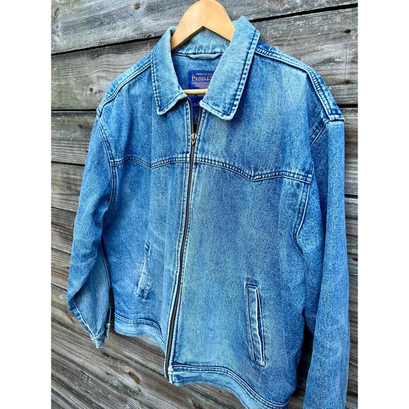 Vintage Pendleton Aztec Santa Fe Jean Jacket Size XL 23x28 preowned - Picture 6 of 9